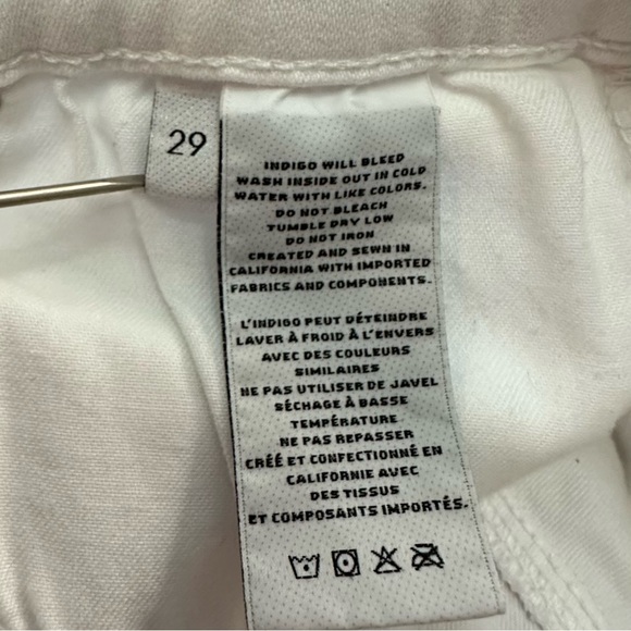 J BRAND MARIA HIGH-RISE WHITE SKINNY JEANS COMFORT STRETCH, ZIPPER FLY. SIZE 29. - Picture 6 of 10
